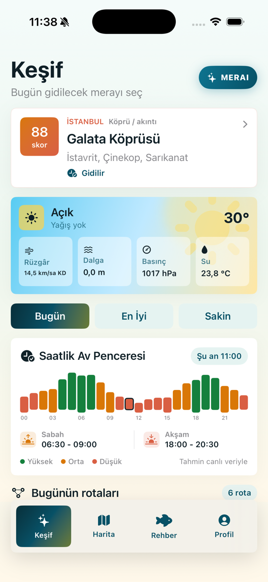 MERA hava koşulları ekranı